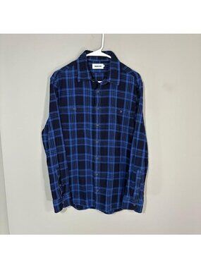 Taylor Stitch Shirt Mens 40 Blue Plaid Long Sleeve Button Up Flannel Casual